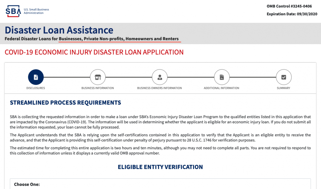 SBA Disaster Loans and Emergency Grants, Artist’s Edition What You